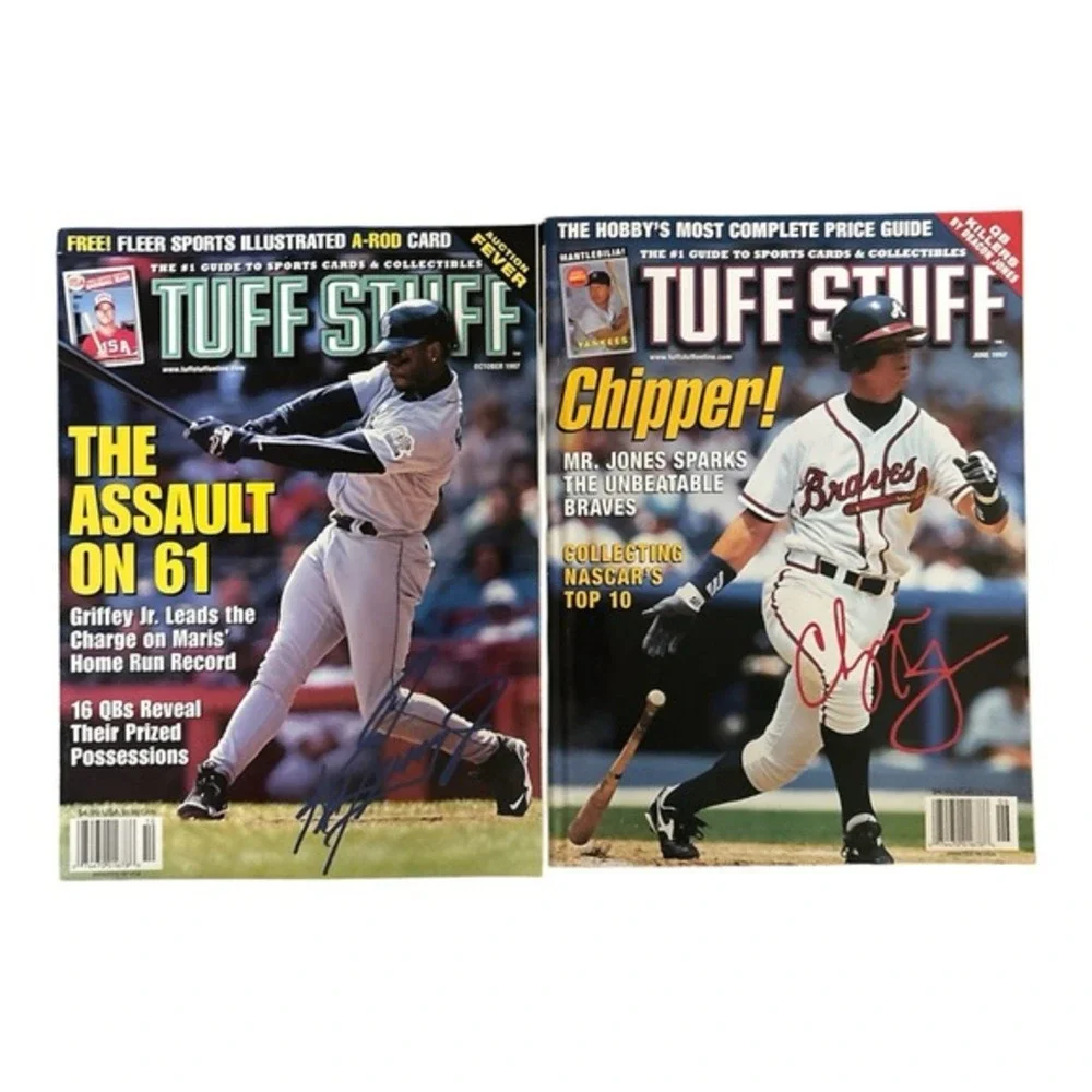 Chipper Jones June 97 Griffey Jr  October 97 Tuff Stuff Cover‎ , Newsstand